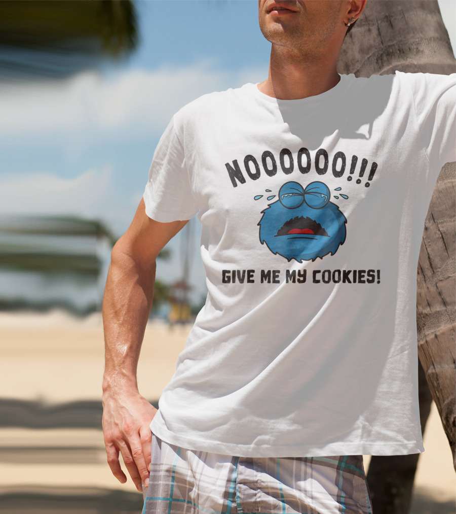 No More Cookies Monster Noooo Give Me My Cookies GDPR T-Shirt