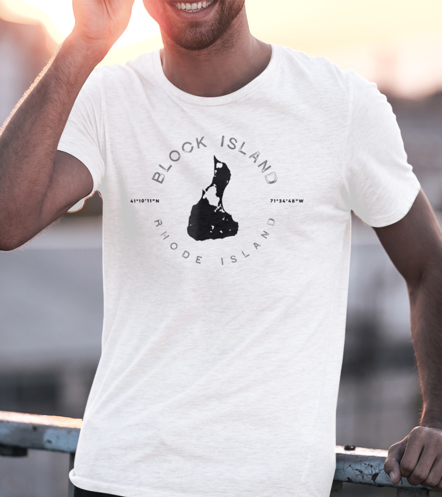 Block Island Rhode Island 41°10'11N 71°34'48W T-Shirt