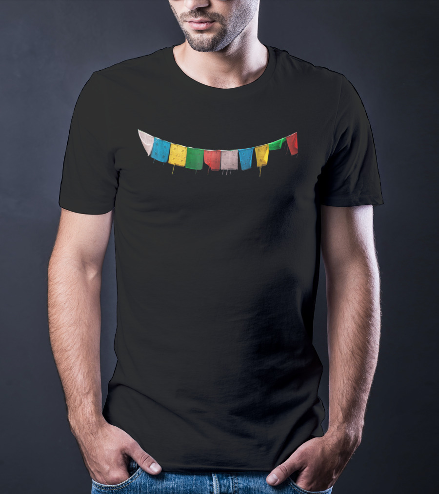 Chakra Free Tibet Prayer Flags T-Shirt