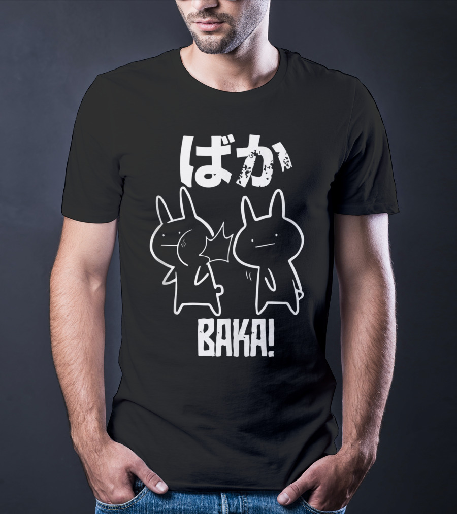 Baka Cute Anime Manga Japanese Word Funny Comic Style Characters T-Shirt