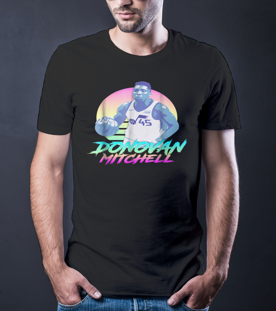 Donovan Mitchell Retro Jazz 45 Aesthetic T-Shirt
