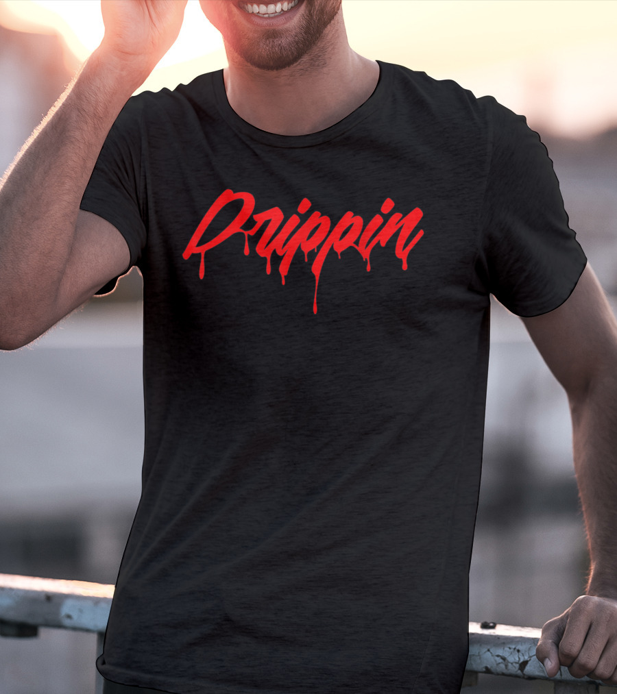 Drippin Trendy Urban Wear Drippin In Finesse Red Drip T-Shirt