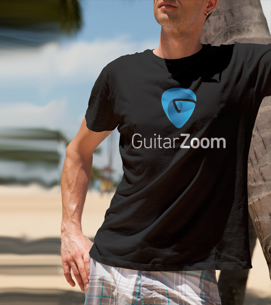 GuitarZoom Pick Pocket Guitar Players Emblem T-Shirt