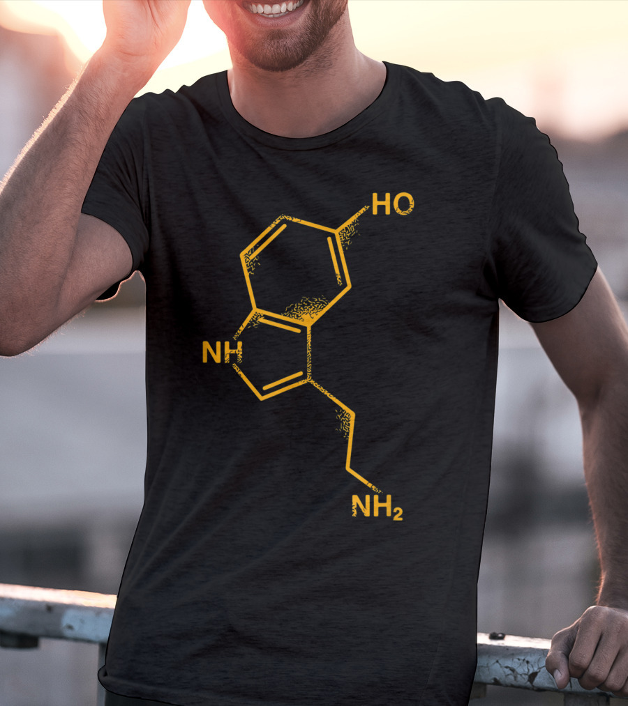 Happiness Serotonin Molecule Chemistry Science T-Shirt