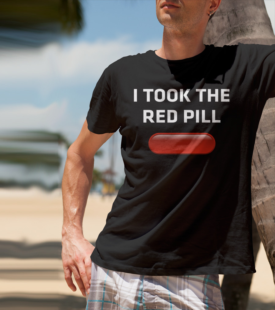 I Took The Red Pill Matrix Choice Decision With Iconic T-Shirt