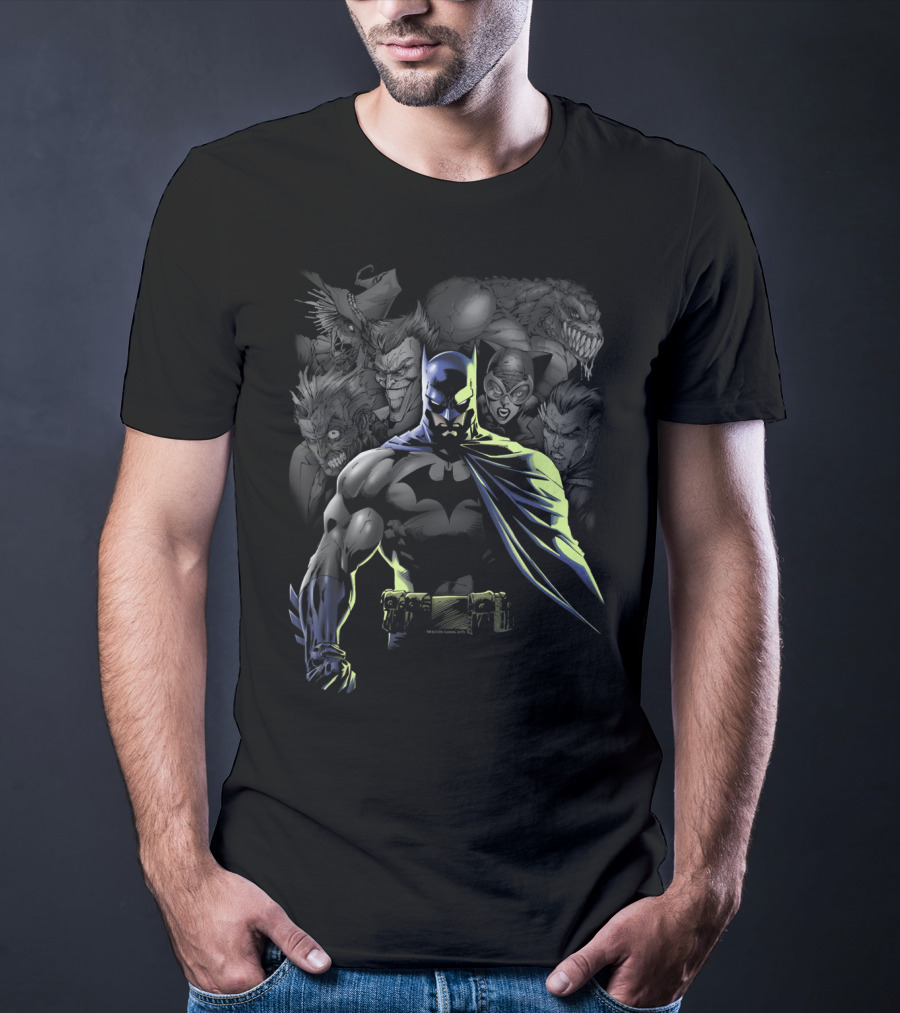 Batman And Villains Unleashed Gotham's Rogues Gallery Showdown T-Shirt