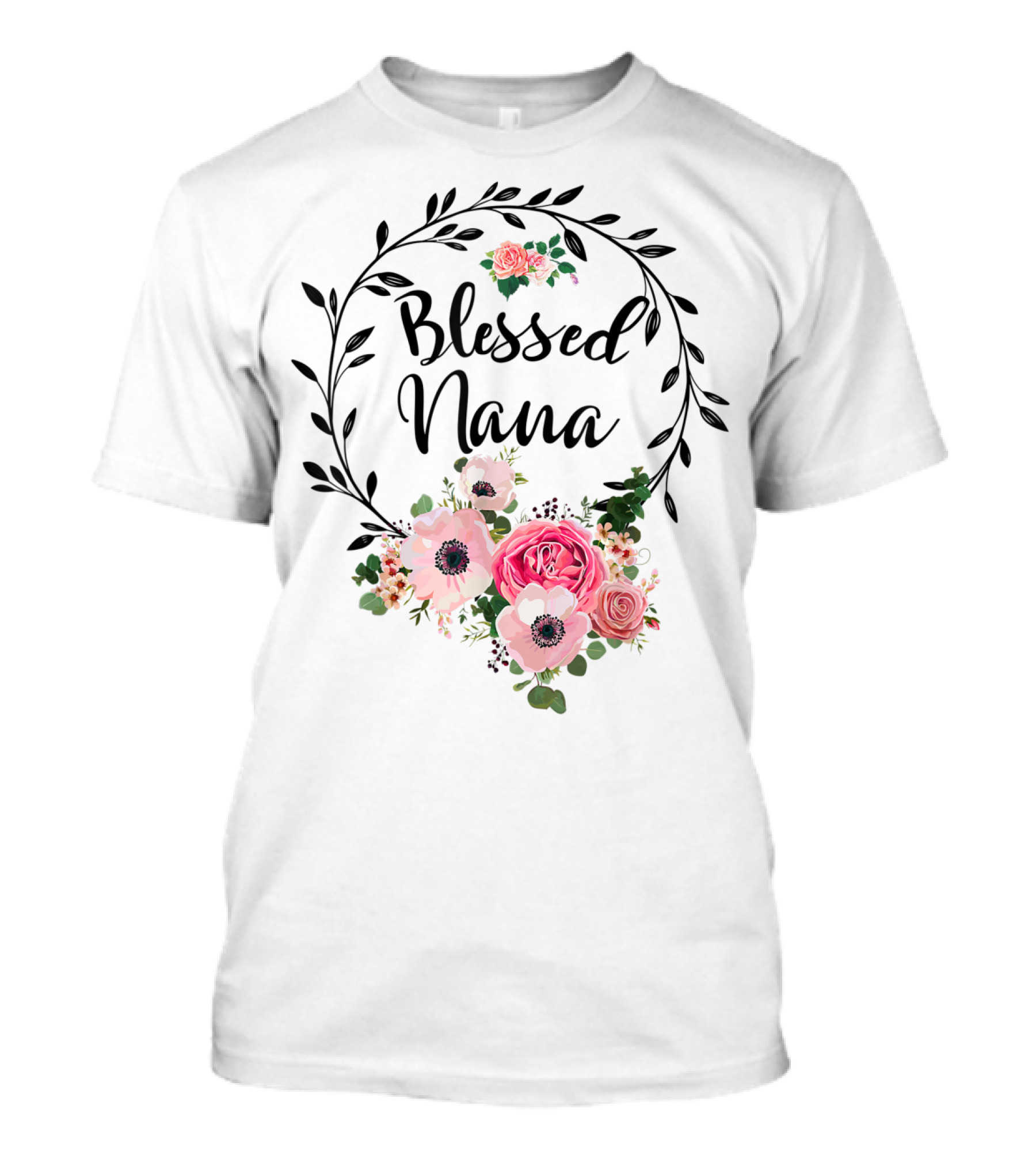 Blessed Nana Mother's Day Floral T-Shirt