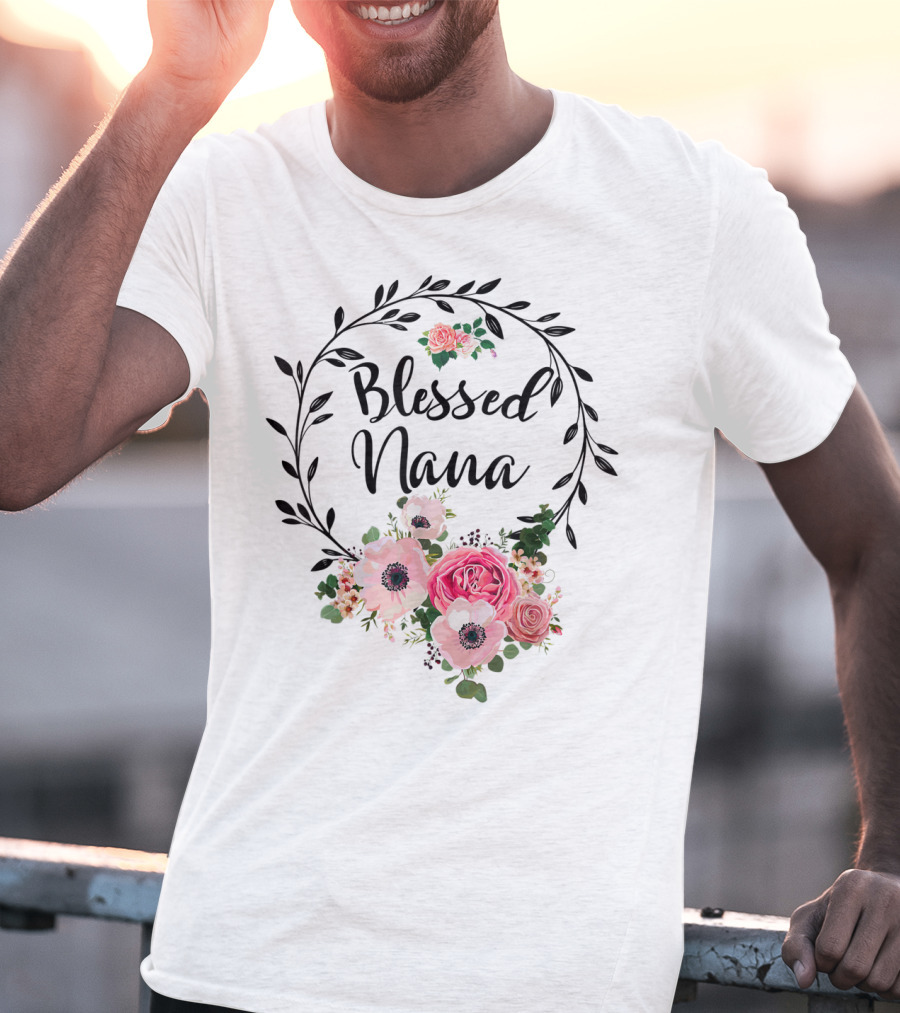 Blessed Nana Mother's Day Floral T-Shirt
