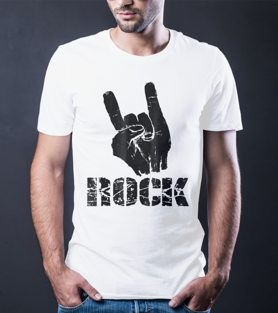 Born To Be Rock Star Hand Horns Rock Gesture T-Shirt