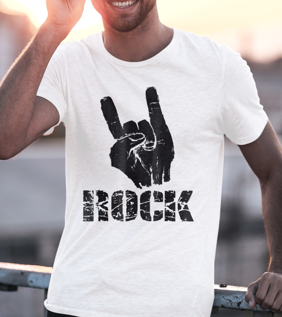 Born To Be Rock Star Hand Horns Rock Gesture T-Shirt