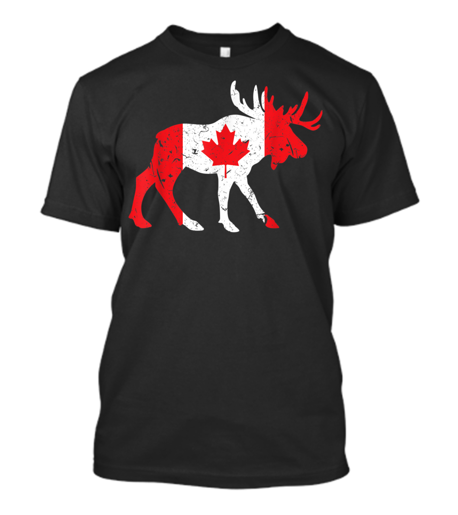 Canada Maple Leaf Moose Canadian Flag Emblem T-Shirt