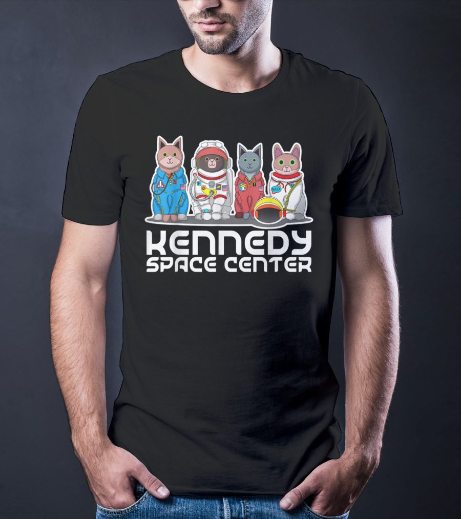Kennedy Space Center Cats Astronaut Suits NASA T-Shirt