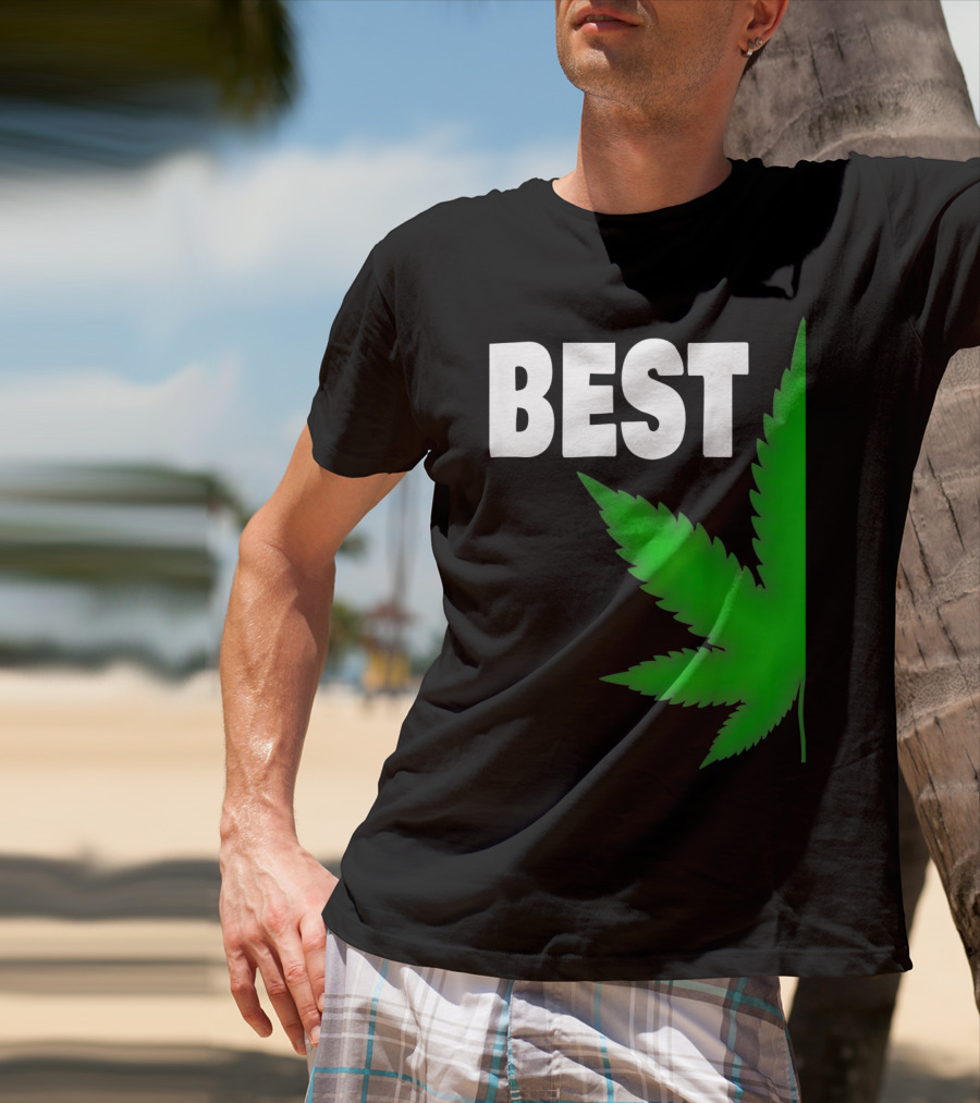 Couple Matching Best Buds BFF Marijuana Leaf Best T-Shirt