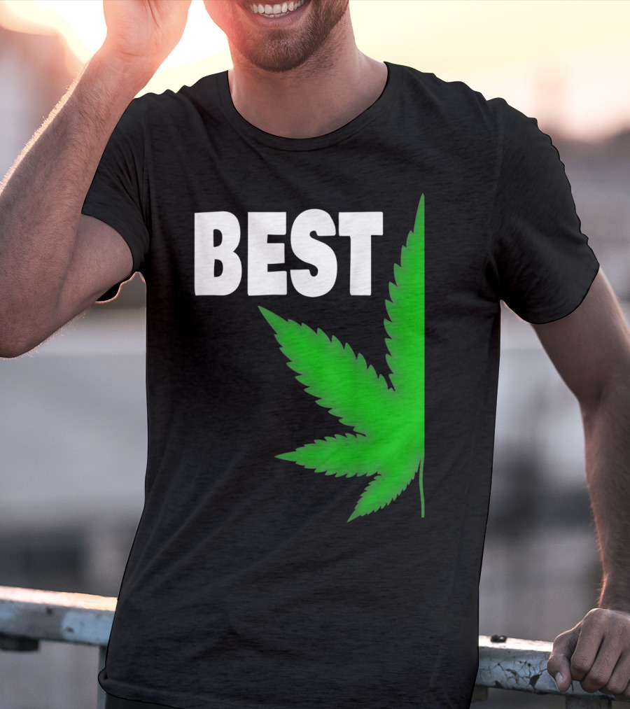 Couple Matching Best Buds BFF Marijuana Leaf Best T-Shirt