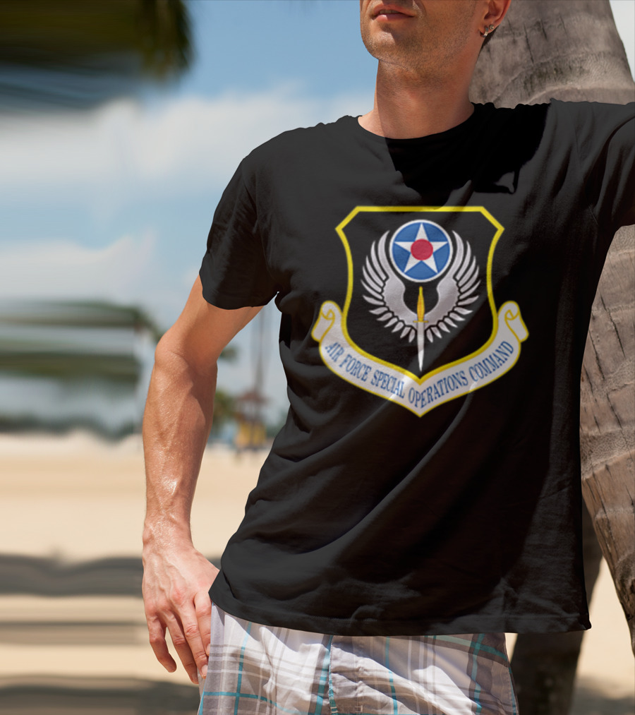 Air Force Special Operations Command AFSOC Wings And Sword Emblem T-Shirt