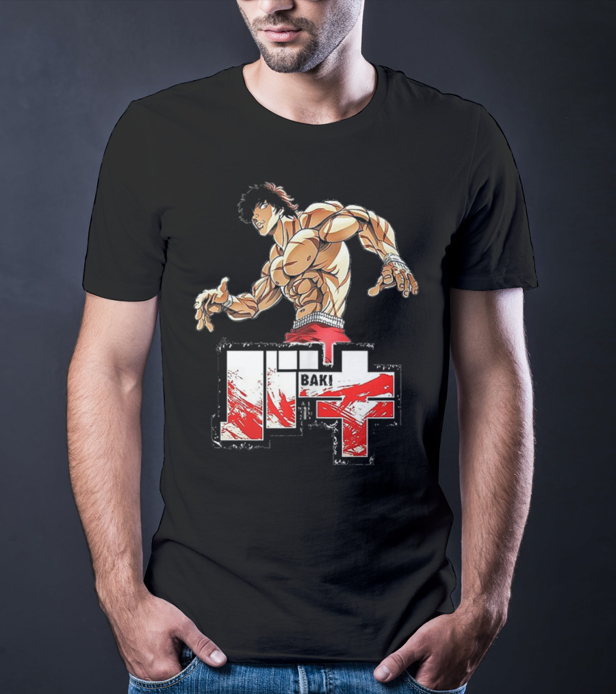 Baki Otaku Muscle Fighter Anime Character T-Shirt