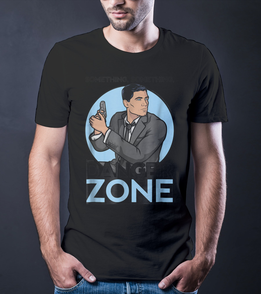 Archer Something Something Danger Zone Agent With Gun T-Shirt