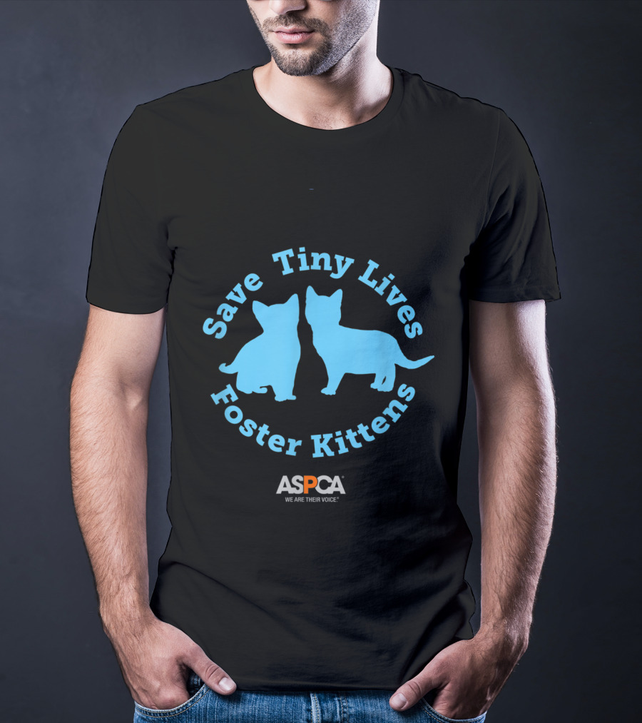ASPCA Save Tiny Lives Foster Kittens Blue T-Shirt