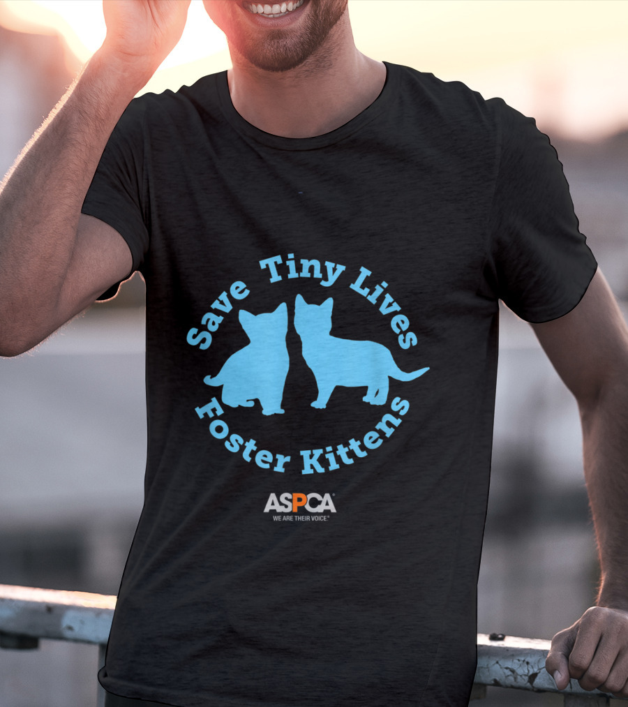 ASPCA Save Tiny Lives Foster Kittens Blue T-Shirt
