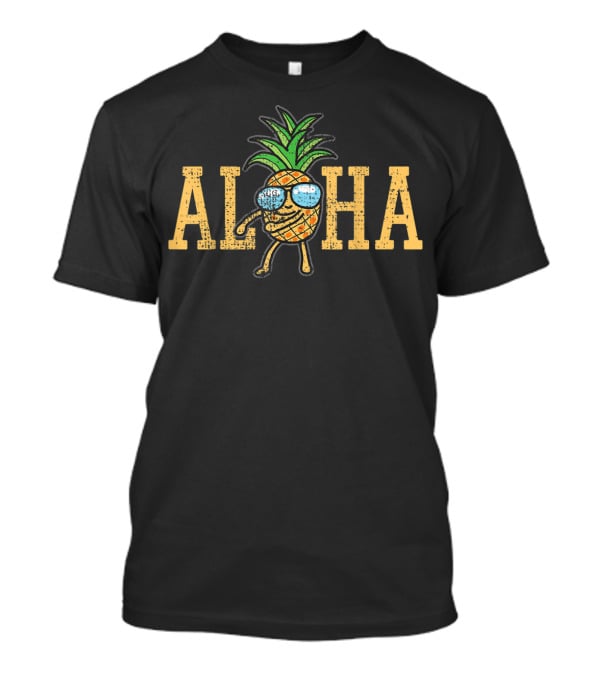 Aloha Hawaiian Flossing Pineapple With Sunglasses T-Shirt