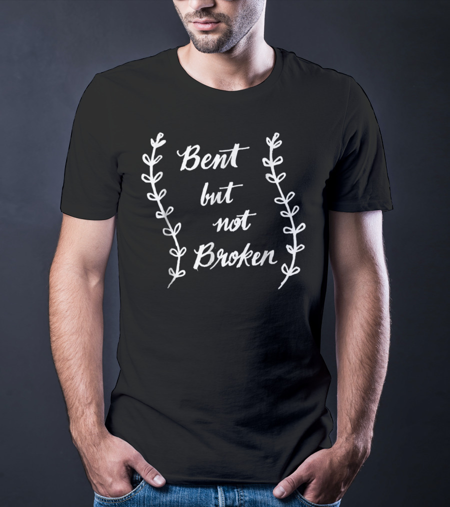 Bent But Not Broken Scoliosis Awareness Floral T-Shirt