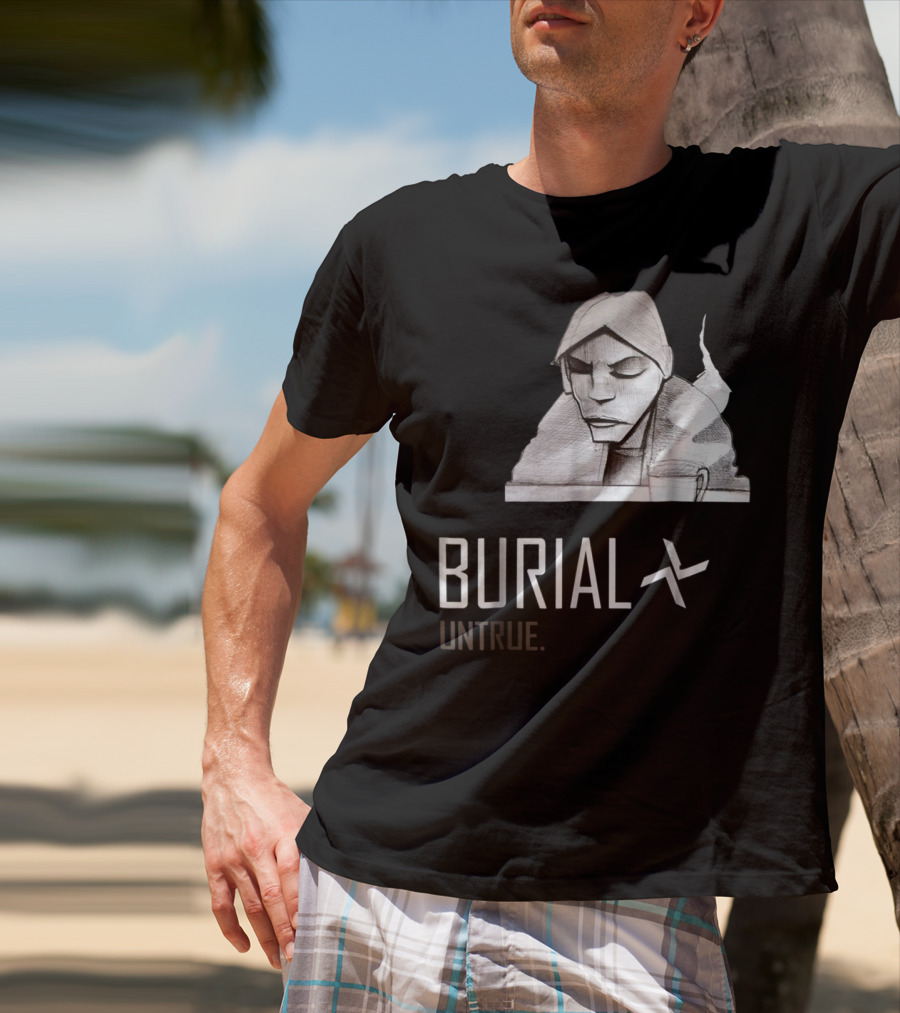 Burial Untrue Monochrome Hoodie Smoking Character T-Shirt