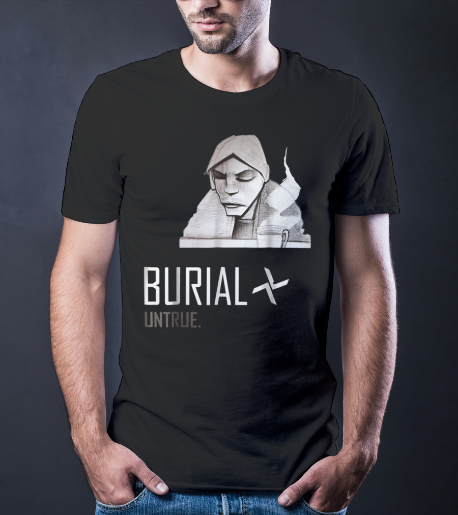 Burial Untrue Monochrome Hoodie Smoking Character T-Shirt