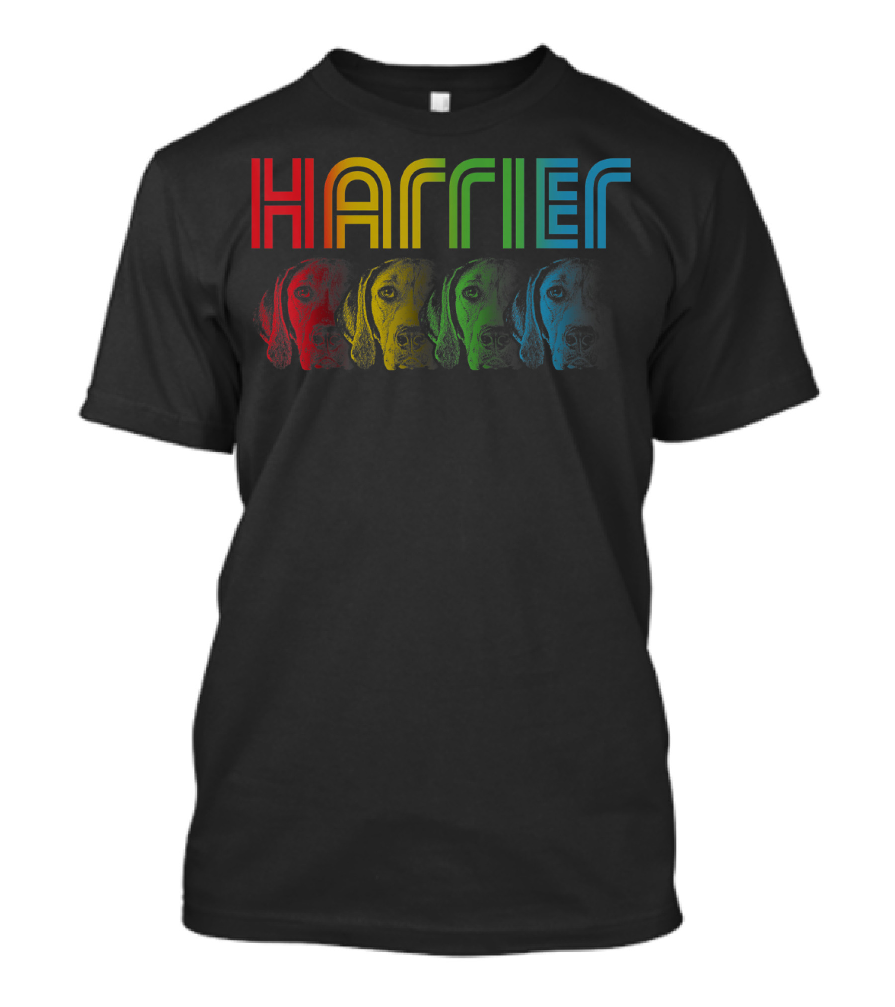 Harrier Dog Rainbow Cool Groovy T-Shirt