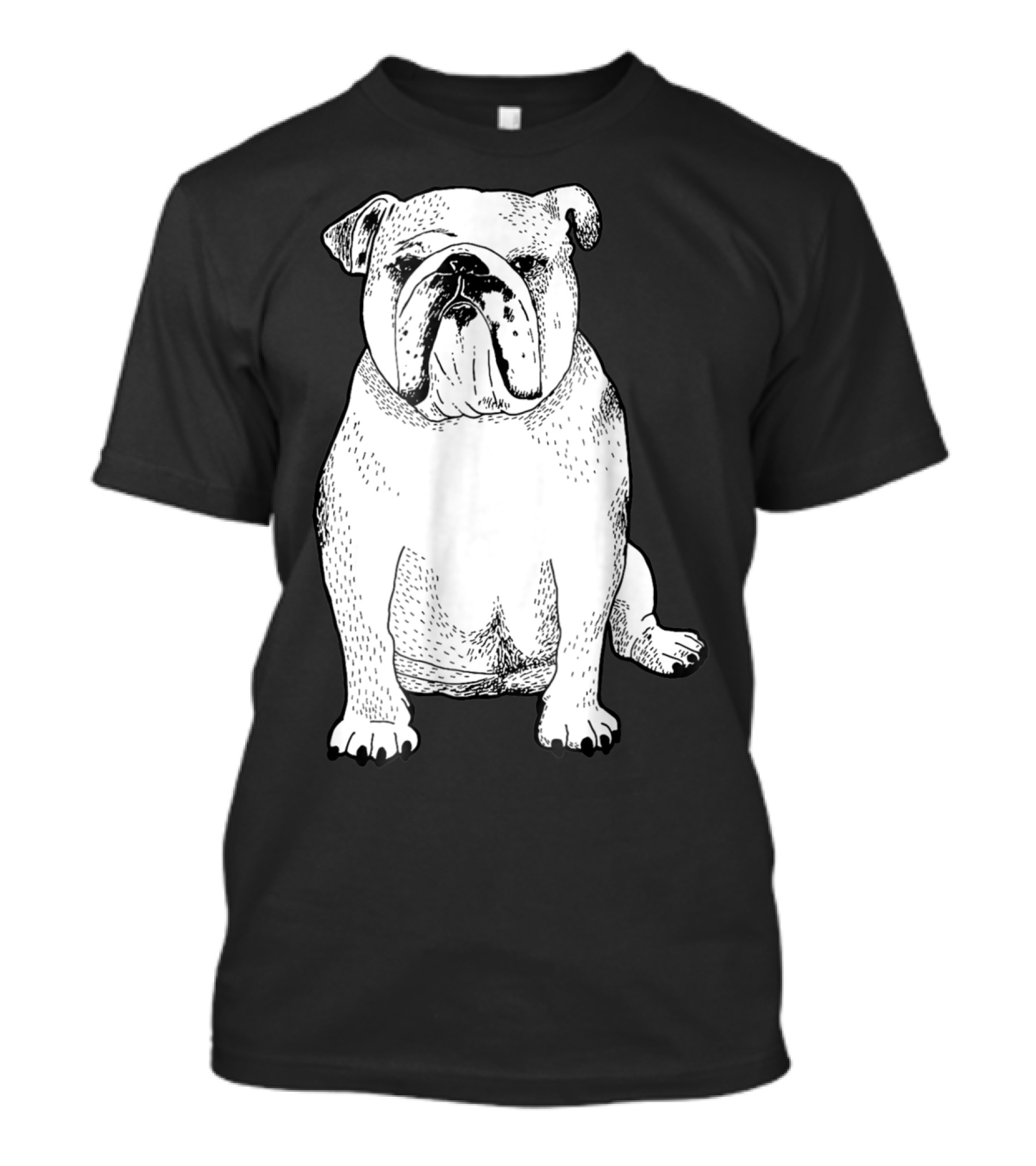 English Bulldog Dog Lover Owner Art Sketch T-Shirt