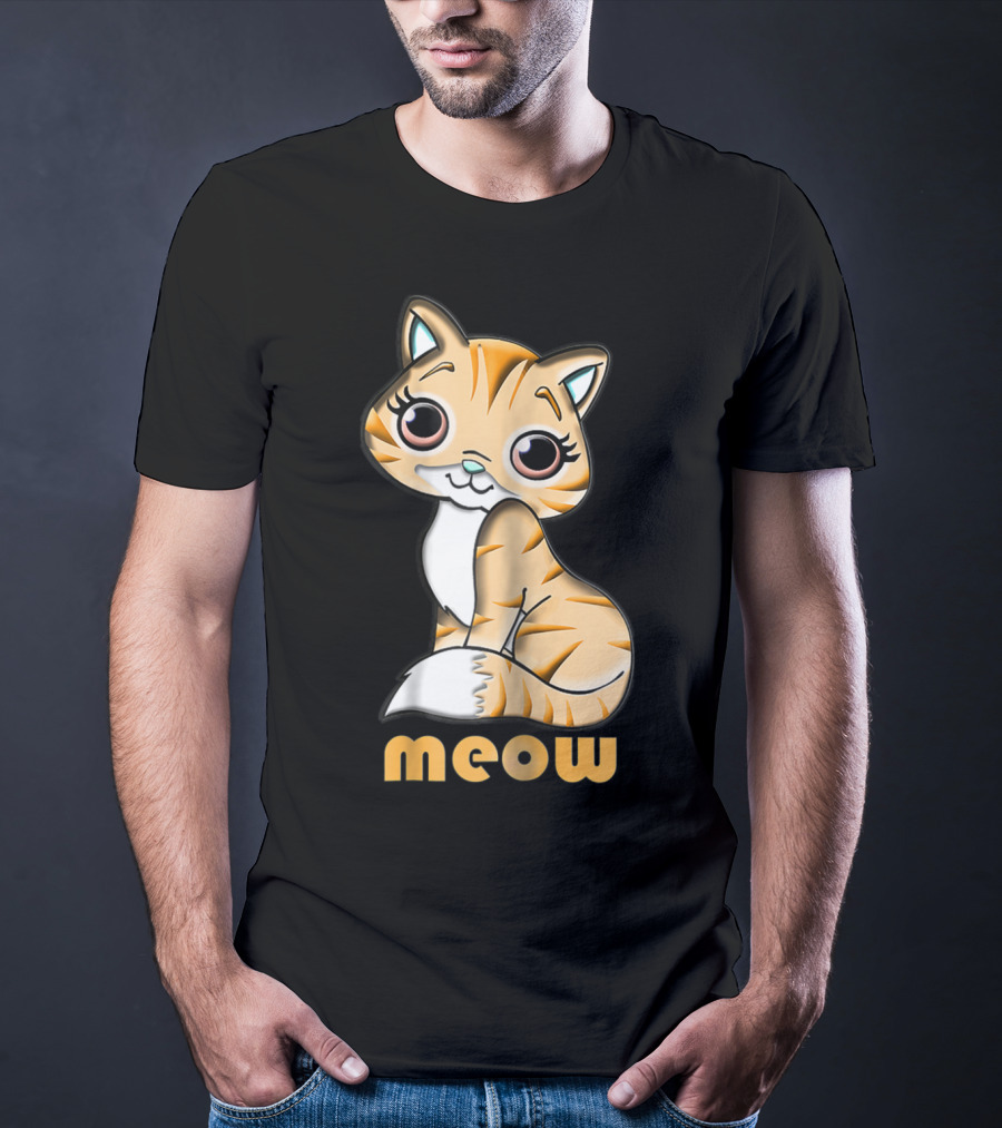 Meow Cutie Cat Adorable Feline T-Shirt
