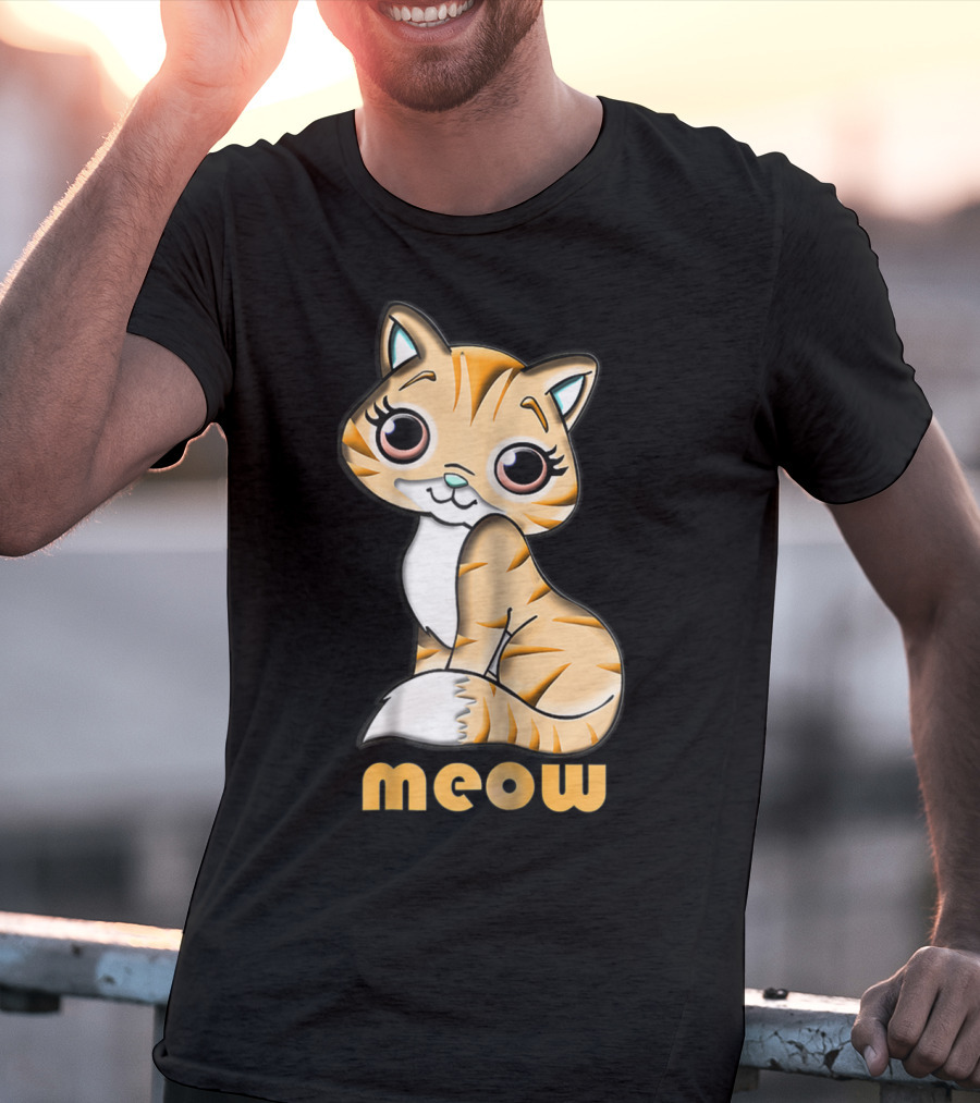 Meow Cutie Cat Adorable Feline T-Shirt