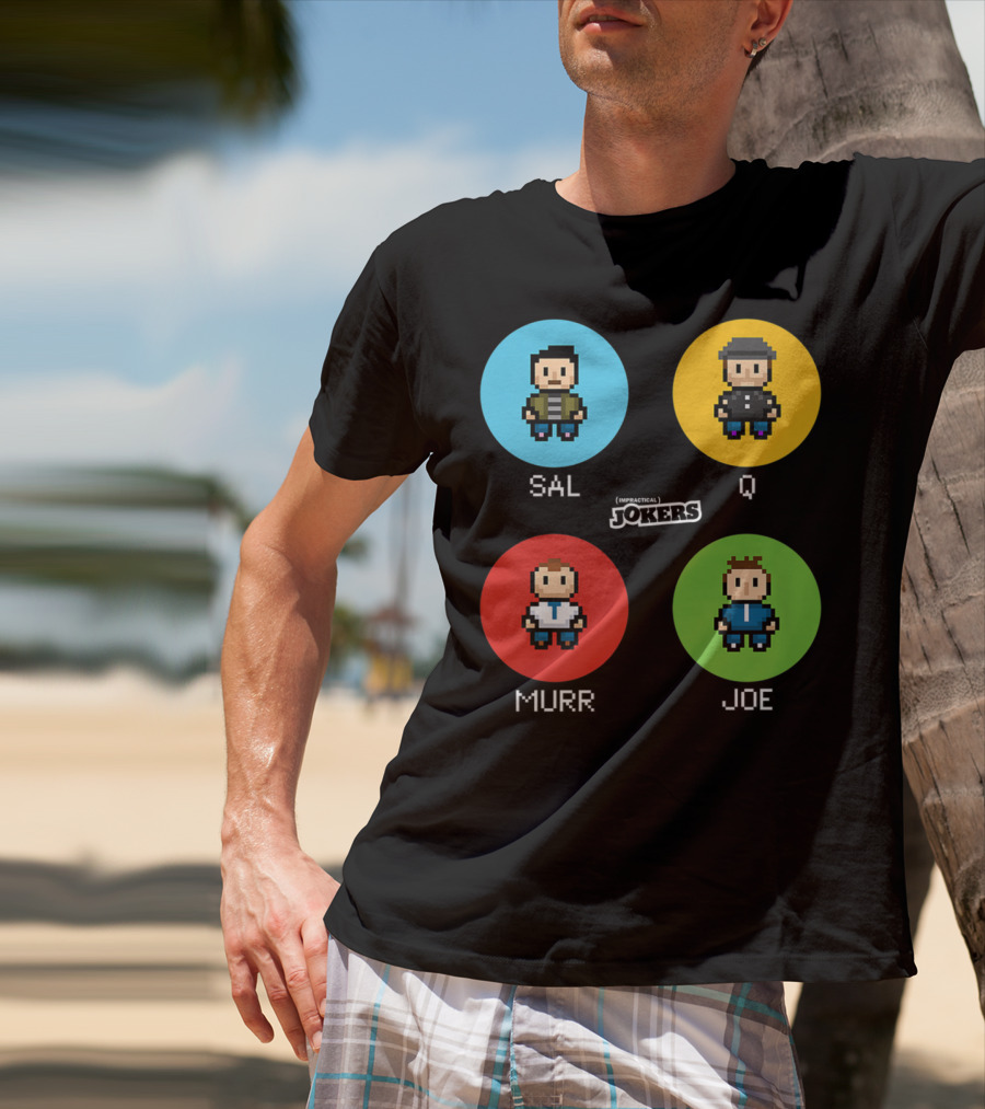 Sal Q Murr Joe Impractical Jokers Pixel T-Shirt