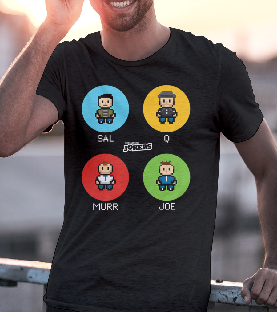 Sal Q Murr Joe Impractical Jokers Pixel T-Shirt