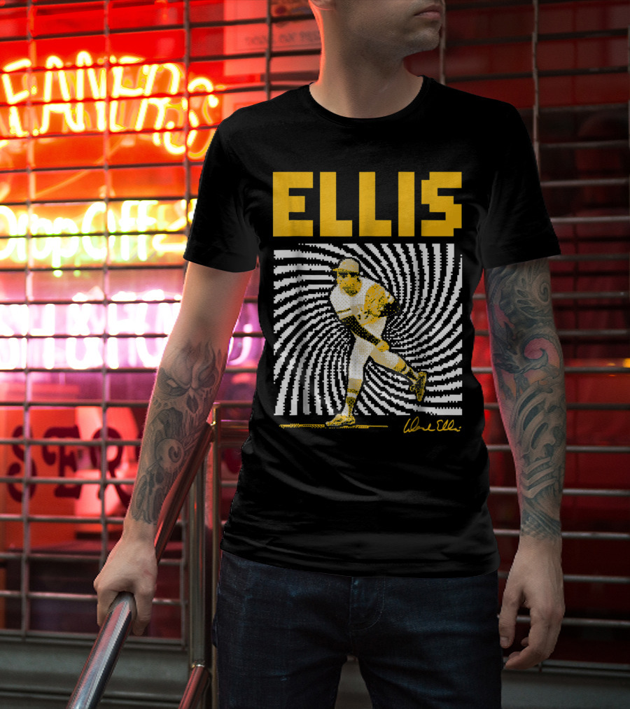 Dock Ellis Signature 8 Bit Spiral Pitching Image T-Shirt