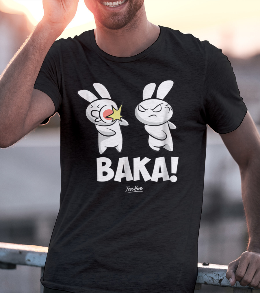 Baka Anime Rabbit Slap Funny Japanese Anime Lover T-Shirt