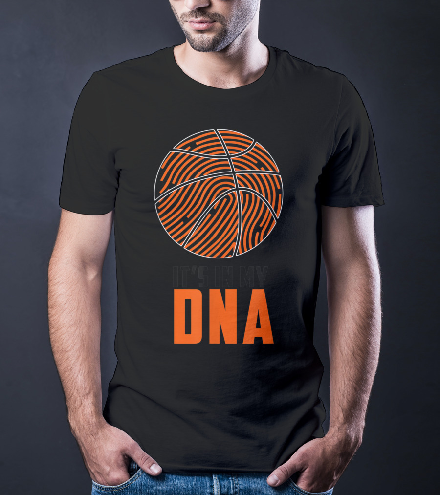 It's In My DNA Basketball Fingerprint Circle T-Shirt