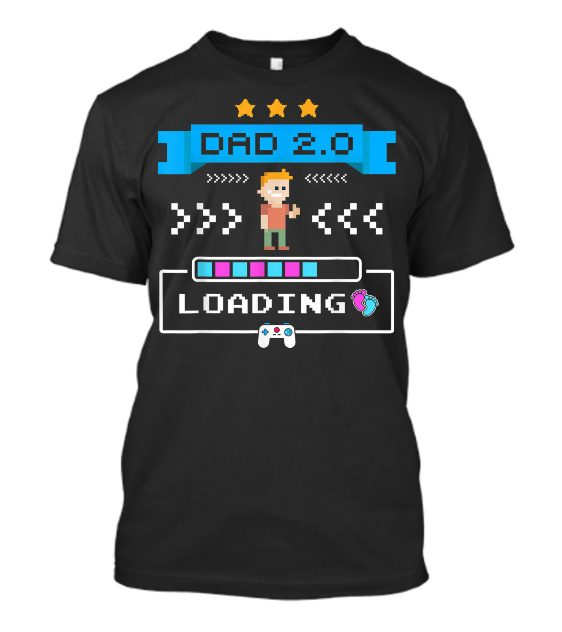 Dad 2.0 Loading Gamer Dad Again Cute 2nd Time Dad T-Shirt