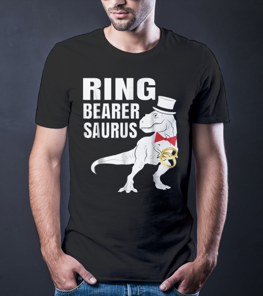 Ring Bearer Saurus Dinosaur Rex Wedding Party T-Shirt