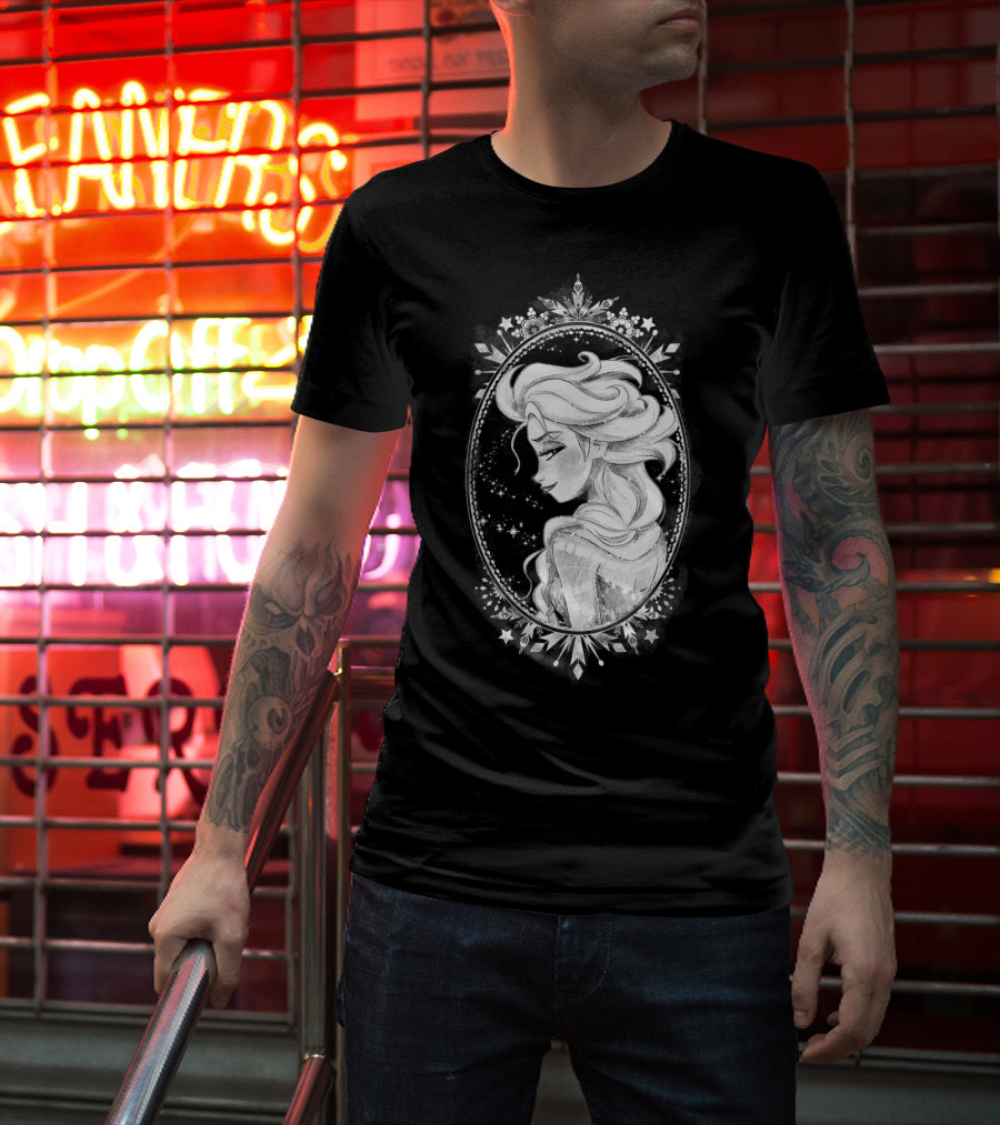 Frozen Elsa Sketch Snowflakes Disney T-Shirt