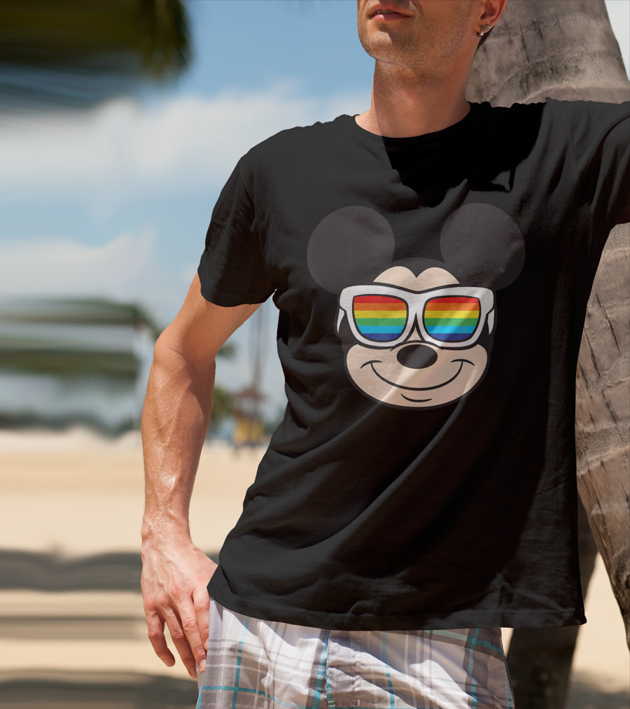 Mickey Mouse Rainbow Sunglasses Disney T-Shirt