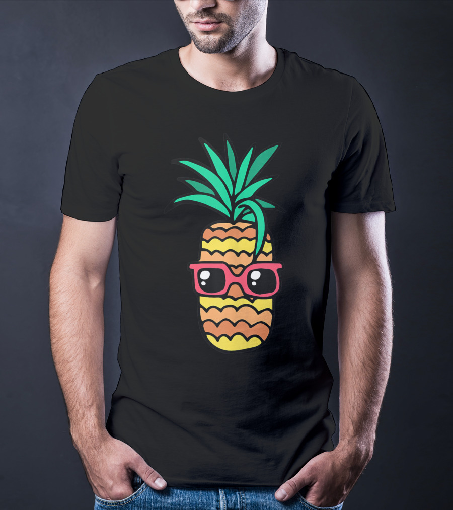 Aloha Hawaiian Pineapple Sunglasses Summer Beach Vibes T-Shirt