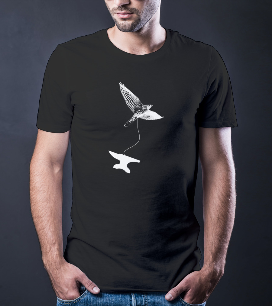 Heavy Falcon Anvil Flight Comedy T-Shirt