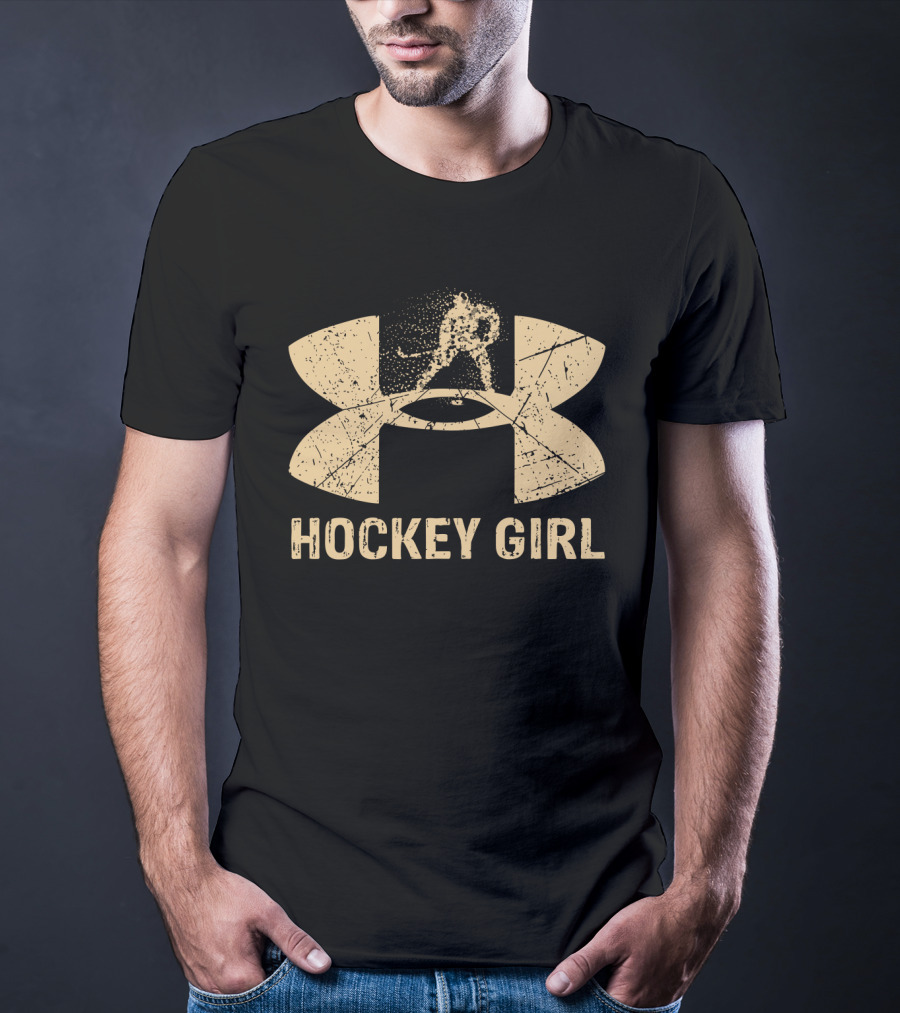 Hockey Girl Under Armour Style T-Shirt