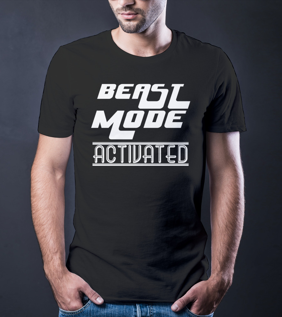 Beast Mode Activated Bold Athletic Motivation T-Shirt