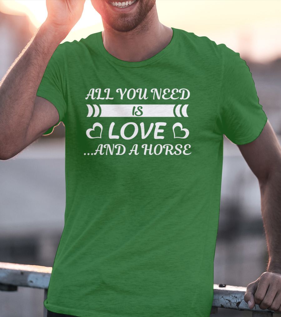 All You Need Is Love And A Horse All I Want For Christmas Are Gains T-Shirt