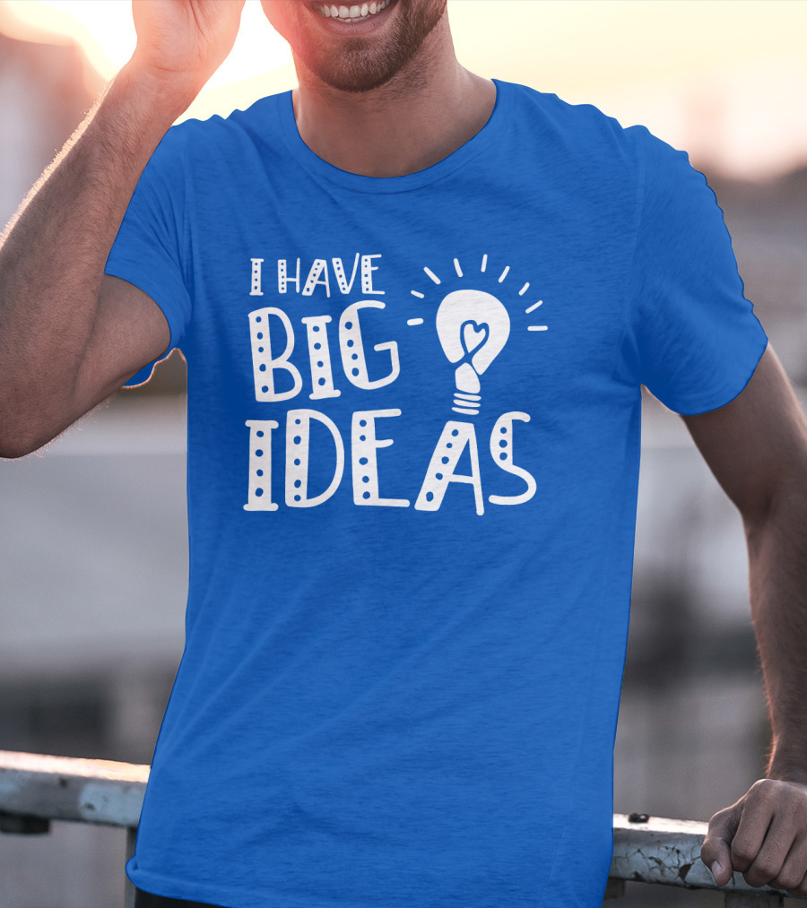 I HAVE BIG IDEAS Light Bulb Heart T-Shirt