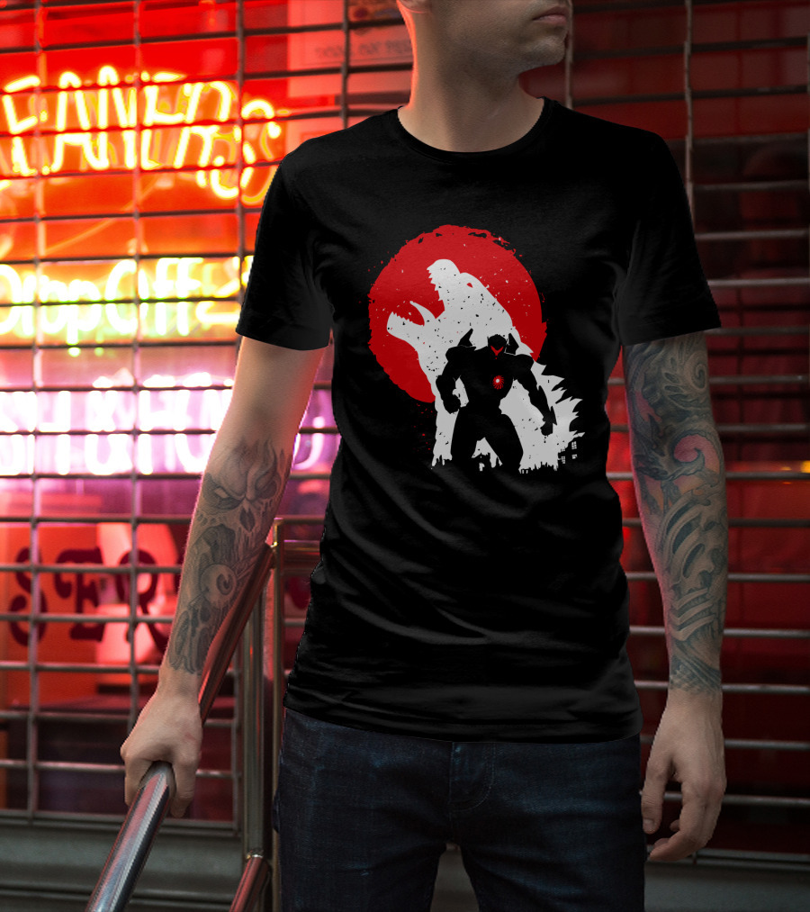 Pacific Rim Mech Vs. Kaiju Battle Scene T-Shirt