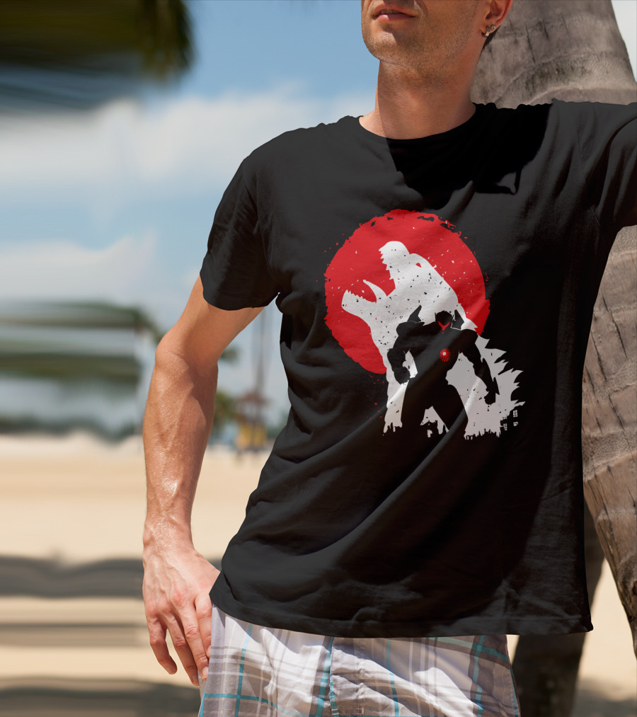 Pacific Rim Mech Vs. Kaiju Battle Scene T-Shirt