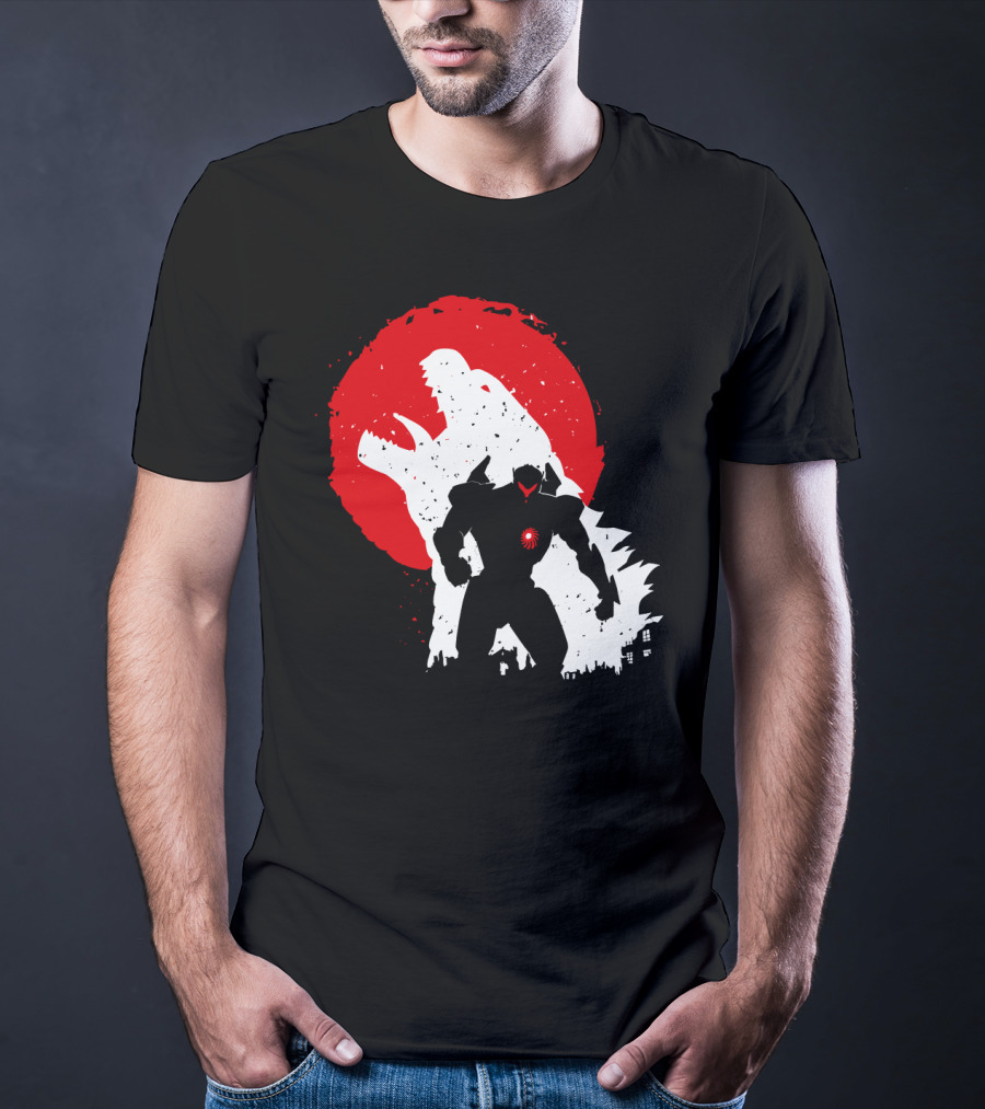 Pacific Rim Mech Vs. Kaiju Battle Scene T-Shirt