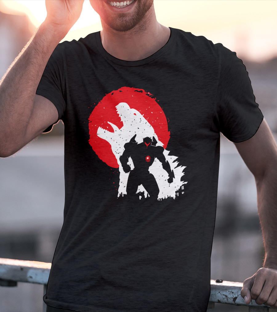 Pacific Rim Mech Vs. Kaiju Battle Scene T-Shirt